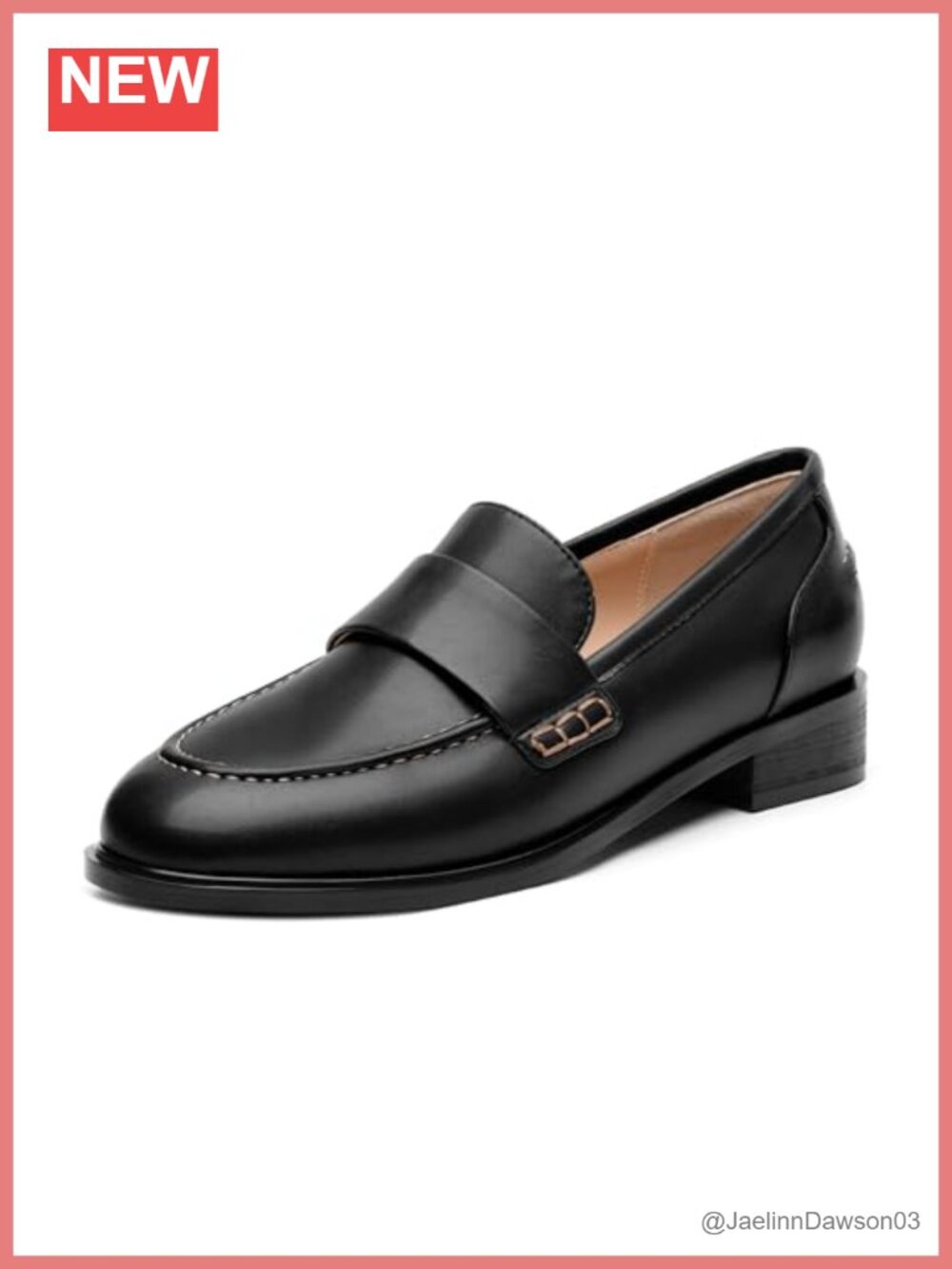 Comfortable Chunky Block Heel Loafers Slip On Round Toe Low Heel Pumps for